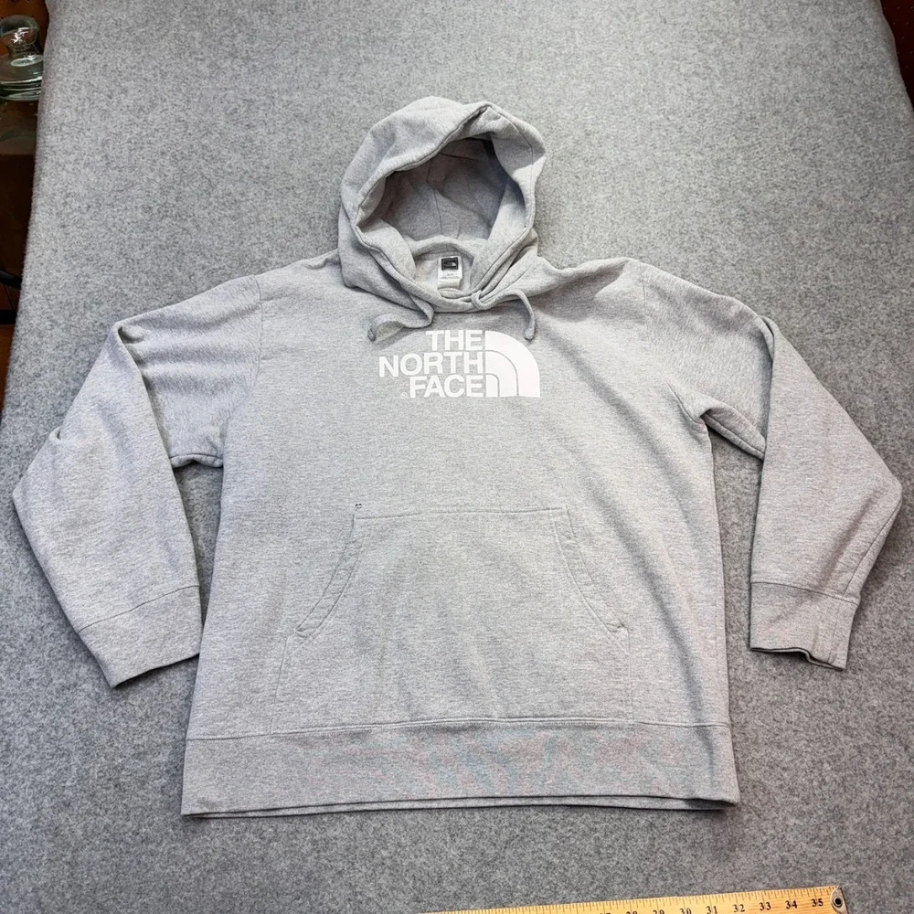 The North Face Men's‎ XL Hoodie Half Dome Pullover Gray Cotton Logo Sweatshirt